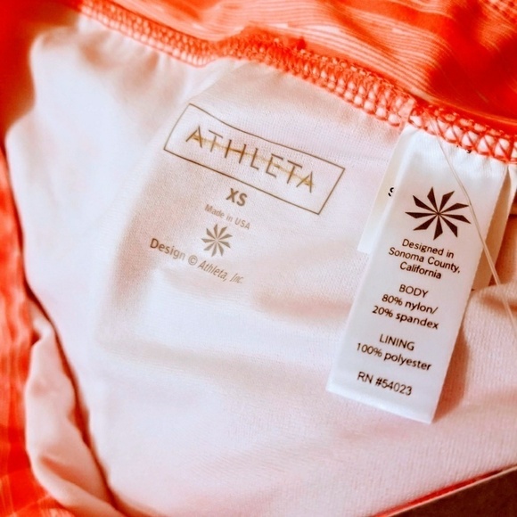 Athleta | Women's Pink and Orange Ariel Cut Out Swim Bikini Bottoms (Size XS) - Picture 3 of 8